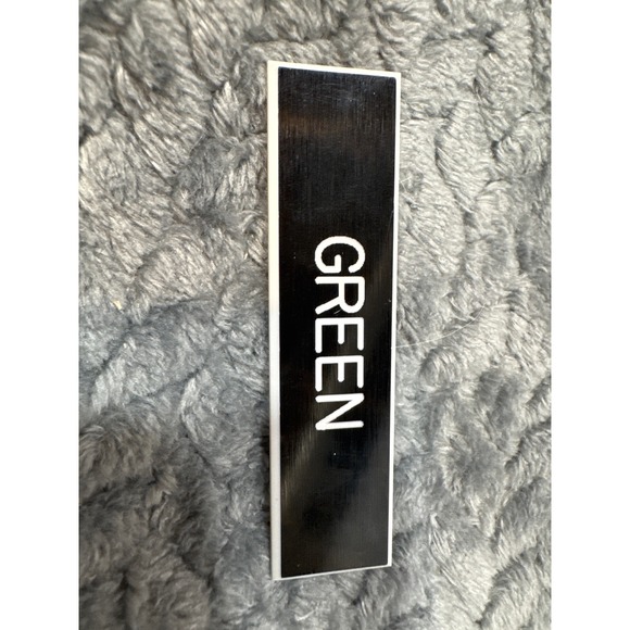 Unbranded Other - Vintage Style Engraved Name Tag Badge GREEN Black White‎ Double Pin Backing